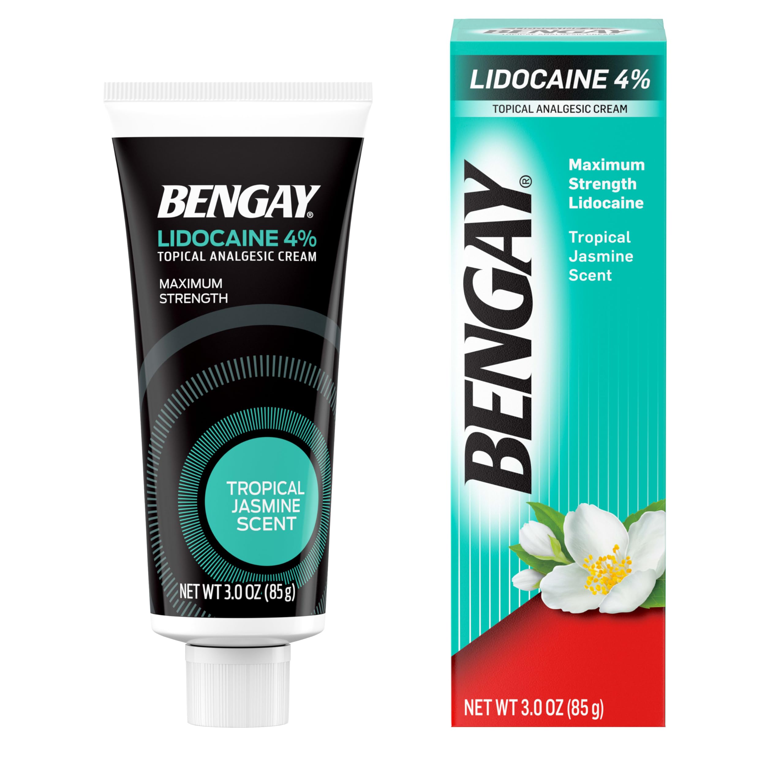 Bengay Lidocaine Pain Relief Cream, Maximum Strength OTC, Non-Greasy Topical Analgesic with 4% Lidocaine to Desensitize Nerves, Numbing Cream with a Soothing Jasmine Scent, 3 oz Bengay buy australia supplements