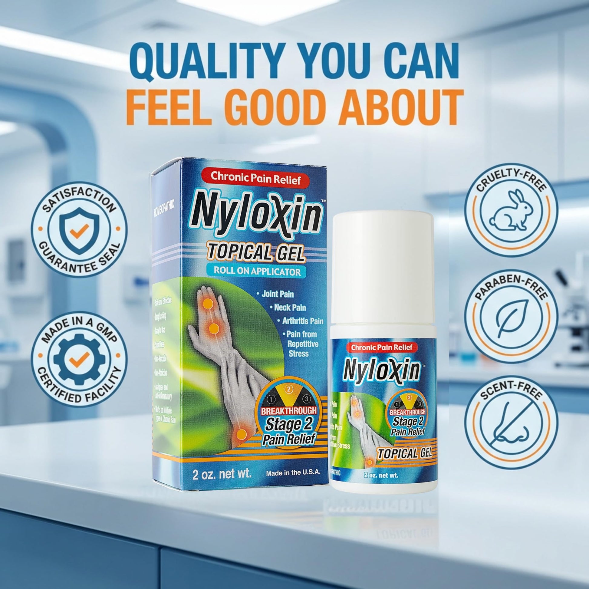 Nyloxin Roll-On Arthritis Pain Relief Gel, Back Pain Relief, Neuropathy Pain Relief, Nerve Pain Relief, Knee Pain Relief, Foot Pain Relief, Muscle Pain Relief, Shoulder Pain, Joint Pain (2 oz) Nyloxin buy australia supplements