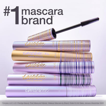 tarte tartelette XL tubing mascara – Lash Extensions in a Tube with Peptide, Extra-Bold Buildable Length & Volume, Smudge-Proof Longwear, Easy-to-Remove, Vegan & Cruelty-Free, full size, black tarte