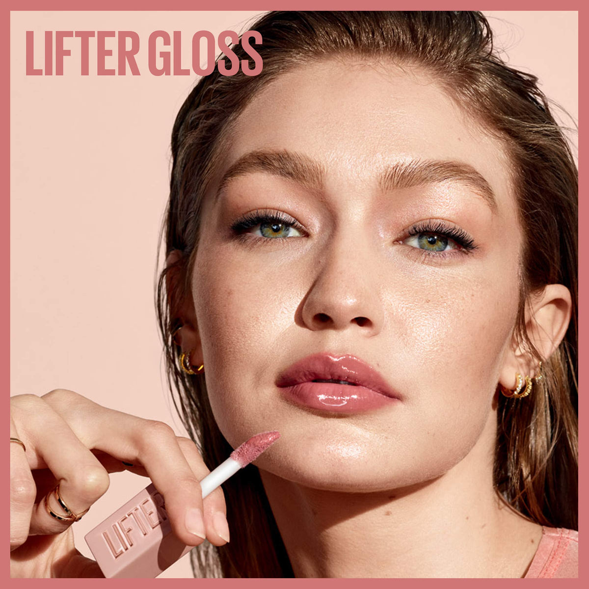 Maybelline Lifter Gloss, Hydrating Lip Gloss with Hyaluronic Acid, Ice, Pink Neutral, 0.18 Ounce MAYBELLINE
