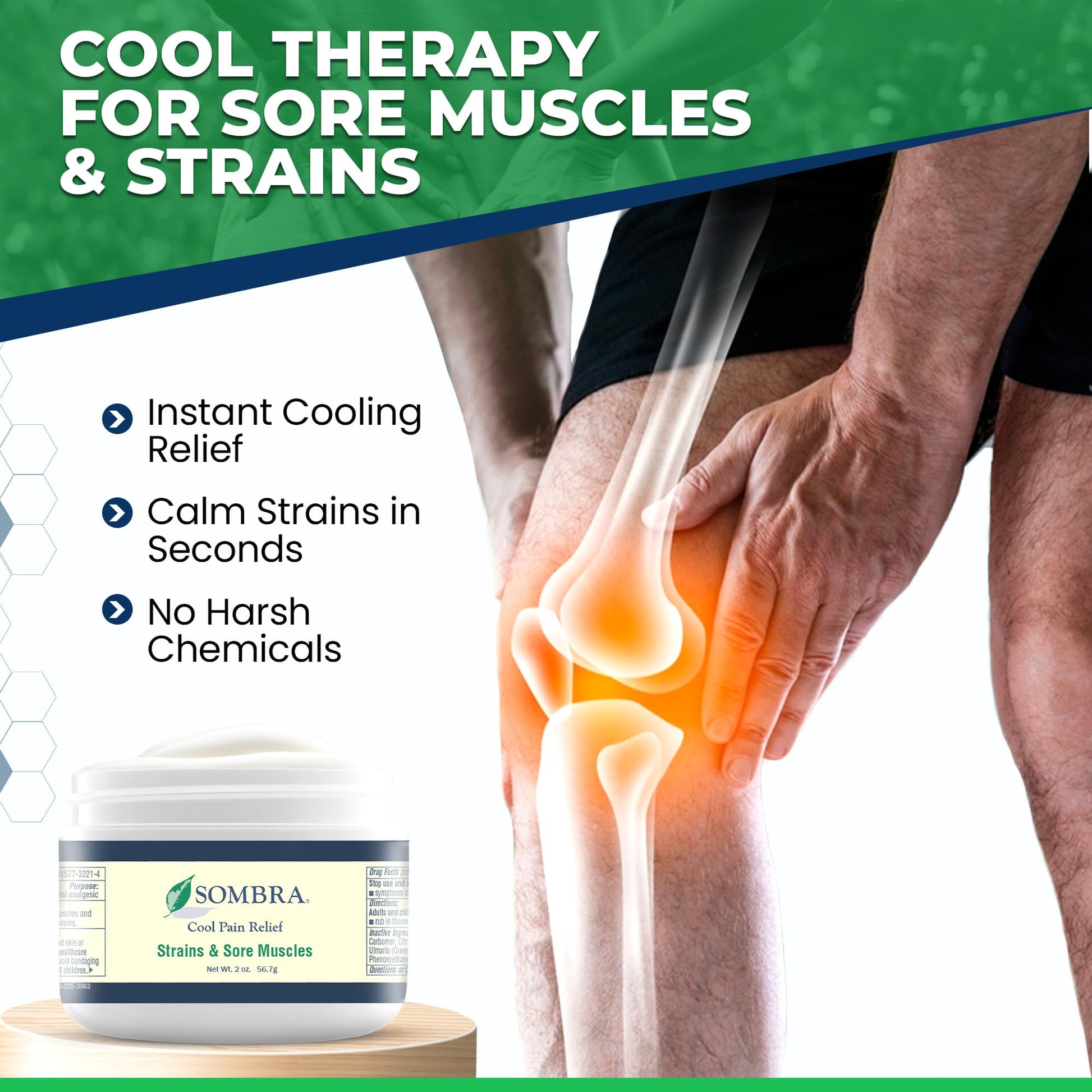 Sombra Warm & Cool Pain Relief Gel, Warm Relief for Arthritis and Chronic Pain Pre-Workout Muscle Rub, Cold for Swelling, Soreness, Post-Workout, Free of Artificial Fragrances, 2oz Per Jar Sombra buy australia supplements