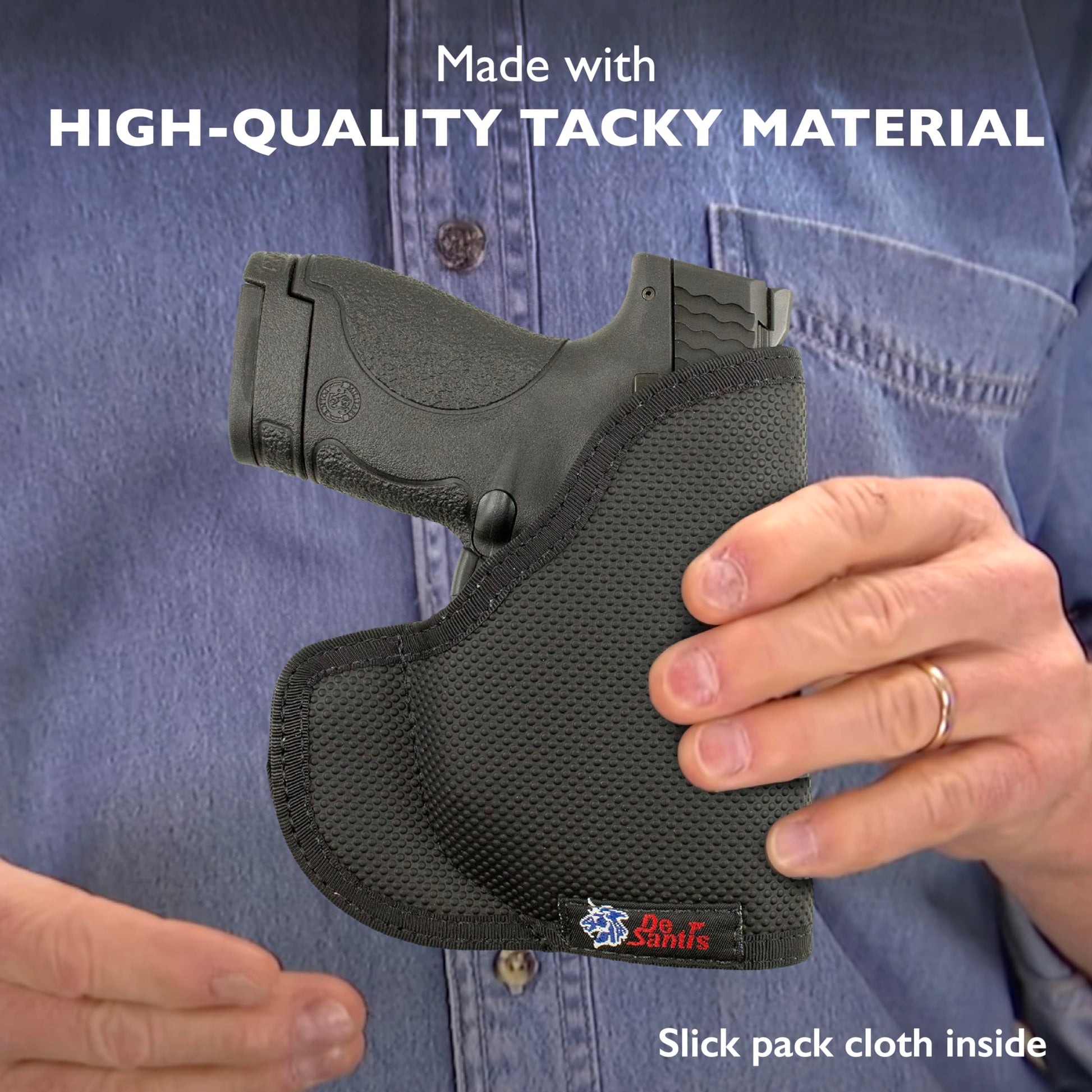 DeSantis Nemesis - Gun Pocket Holsters for Concealed Carry, Concealed Pocket Holster for Pistols, Revolvers, Soft, Designed for Comfort & Discreet Carry, Ambidextrous Gsupps Australia