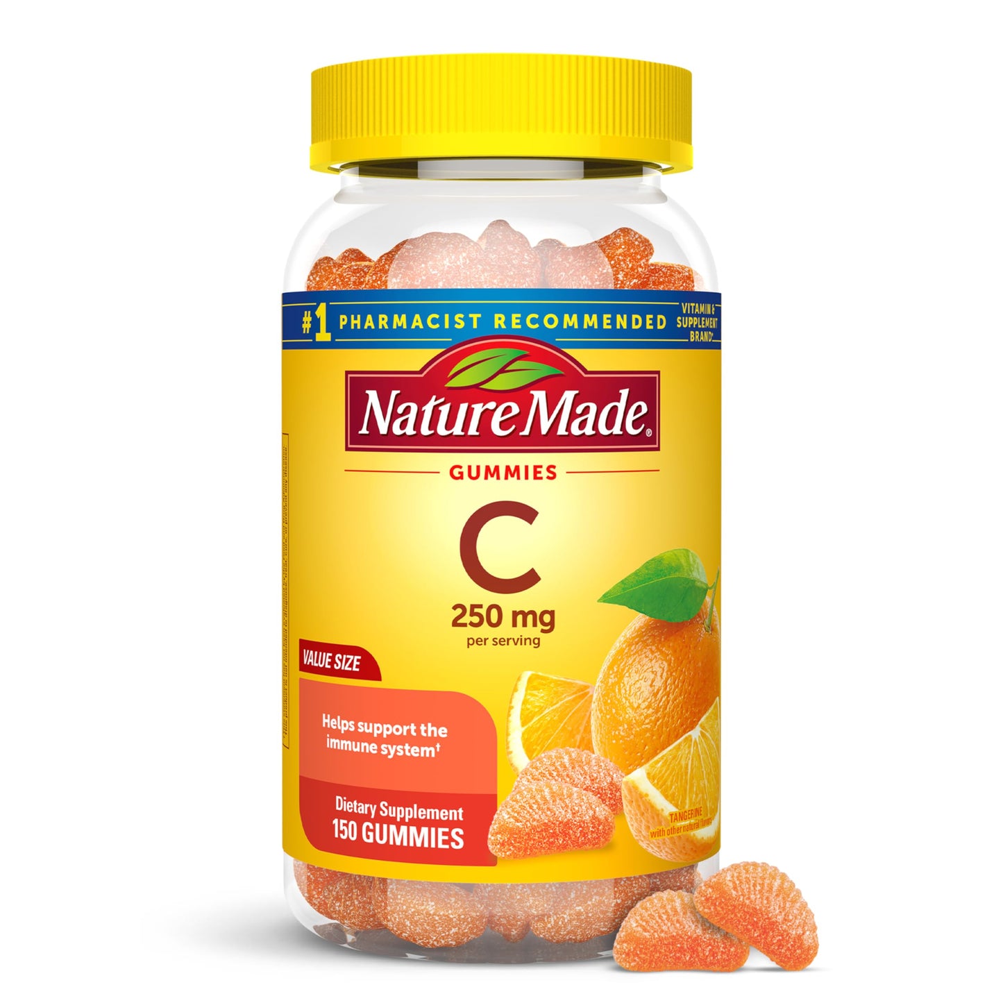 Nature Made Vitamin C 250 mg Per Serving, Dietary Supplement for Immune Support, Vitamin C Gummies for Adults Nature Made