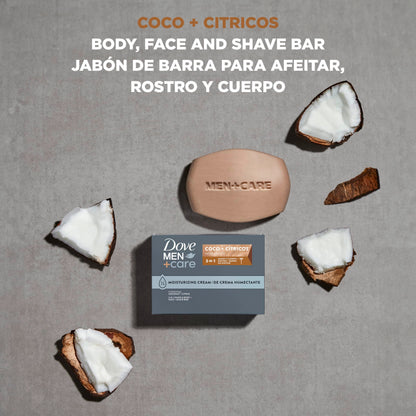 Dove Men Hidratante Coco + Cítricos Hand & Body Face 6 Count 3.75 oz DOVE MEN + CARE