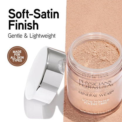 Physicians Formula Mineral Wear Talc-Free Loose Powder Creamy Natural, Dermatologist Tested, Clinically Tested Physicians Formula