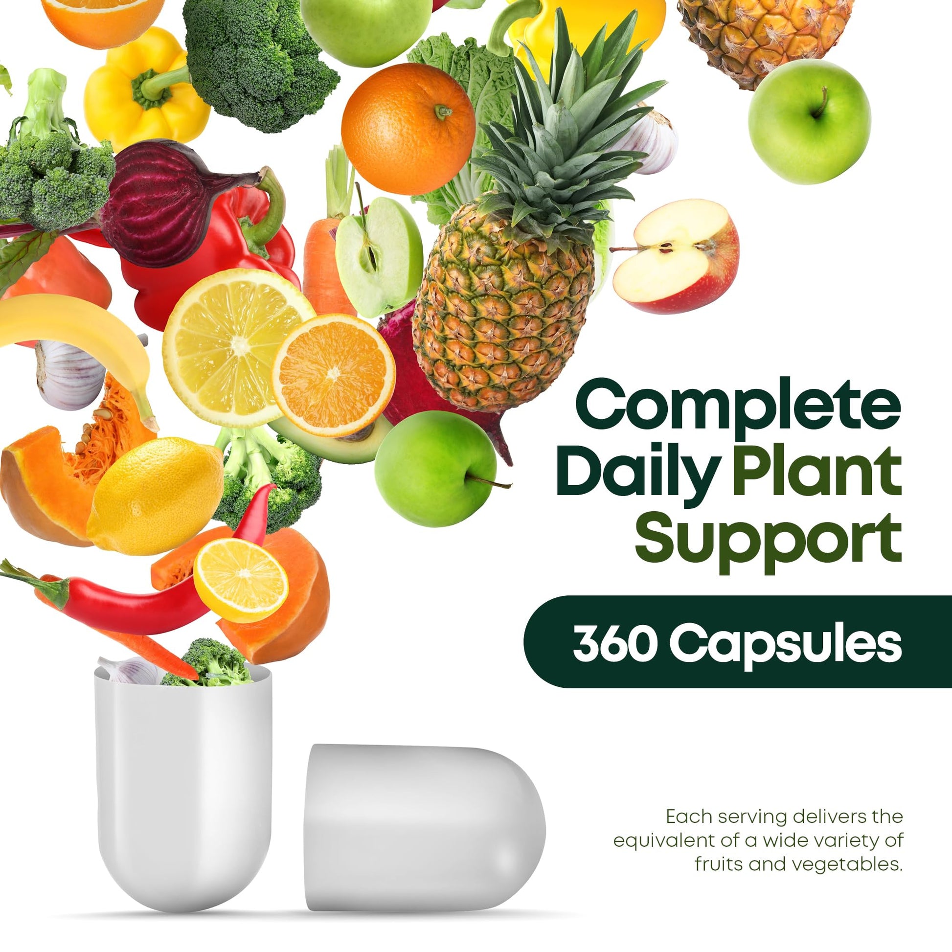 Supermed Research Fruits and Vegetables Supplements – 2 Pack Combination Fruit & Veggies Supplement – Whole Food Vitamins & Minerals for Adults – Superfood Veggie Vitamins for Adults (180 x 2, 360 Ct) Supermed Research buy australia supplements