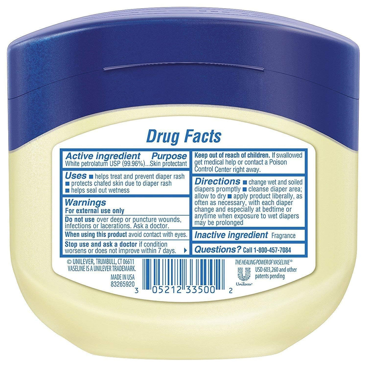 Vaseline Baby Petroleum Healing Jelly for Diaper Rash & Dry Skin 13oz 4ct Vaseline