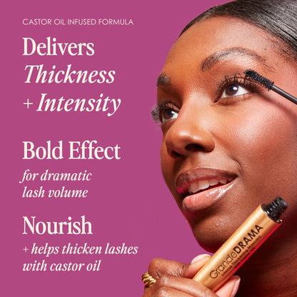 Grande Cosmetics GrandeDRAMA Intense Thickening Mascara, Black, 0.32 oz Grande Cosmetics
