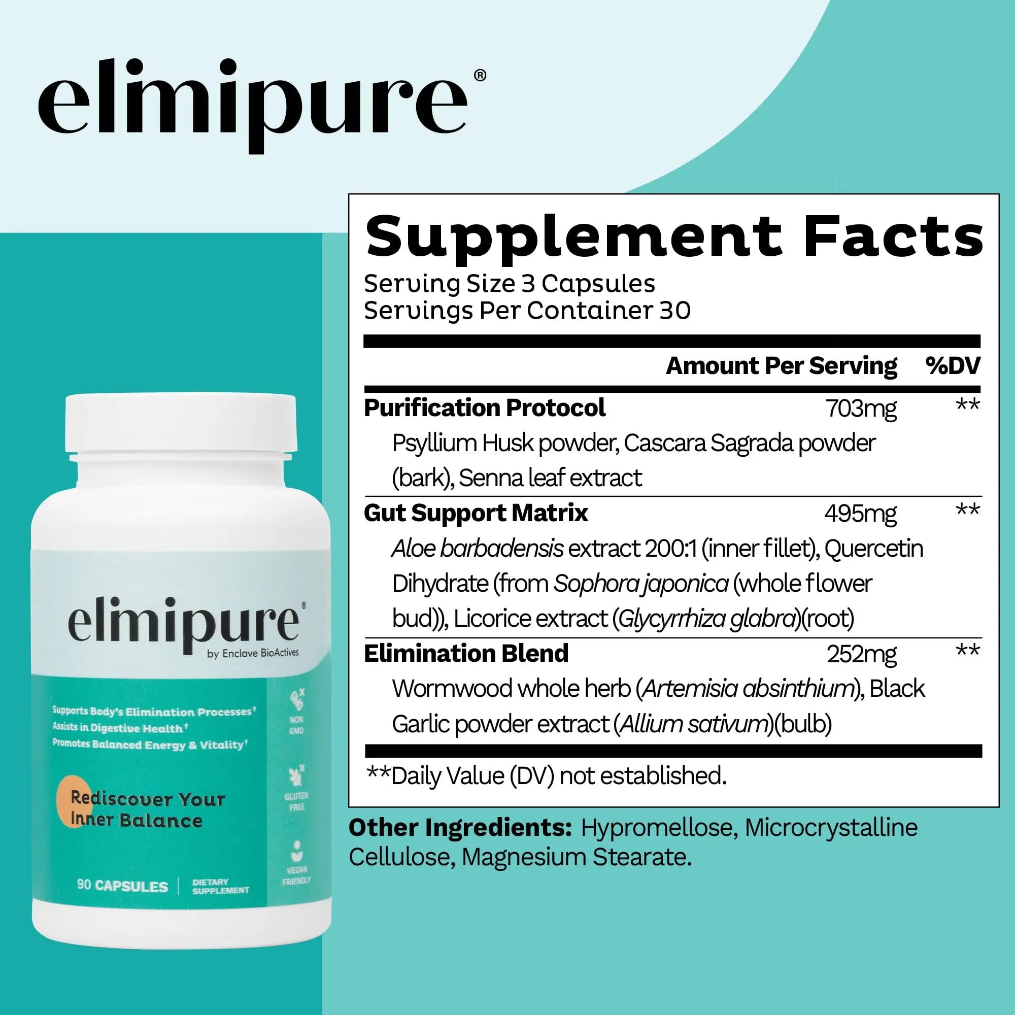 Elimipure Gut Cleanse & Restore Supplement: Natural & Effective Detox Cleanse Capsules | Fortify Your Microbiome | Effortless Morning Stools | Restore Your Gut from The Inside Out Elimipure buy australia supplements