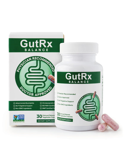 GutRx Balance – Probiotics for Women & Men with Akkermansia Probiotic & Christensenella, GLP-1 Alternative for Gut Health with Lactobacillus Plantarum, GutRx