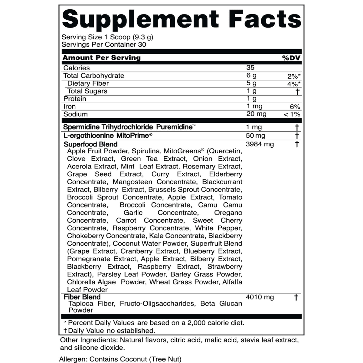 Advanced Bionutritionals Pep Tonic Powdered Superfood Formula 50 Fruits, Vegetables, Herbs, and Superfoods - Vegan, Vegetarian - 9.84 OZ - 279 g Advanced Bionutritionals
