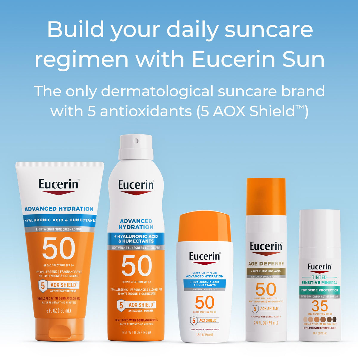Eucerin Sun Sensitive Mineral Sunscreen Lotion, Face, Body, SPF 50, 4 FL OZ Eucerin