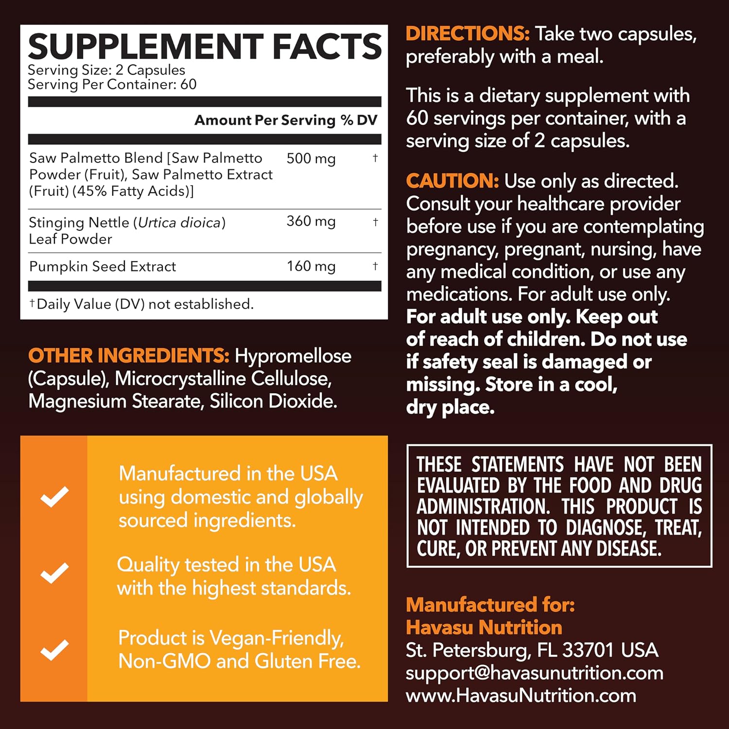 Saw Palmetto for Men, DHT Blocker and Prostate Health Supplement, 120 Count | Potent 3X Formula with Pumpkin Seed Oil and Stinging Nettle, Bladder and Urinary Support, Vegan, Non-GMO, 2-Month Supply Gsupps Australia