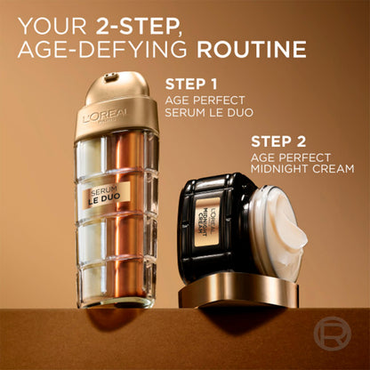 L'Oreal Paris Age Perfect Serum Le Duo, Brightening, Firming and Anti-Aging Serum for Face with Collagen Peptide L'Oreal Paris