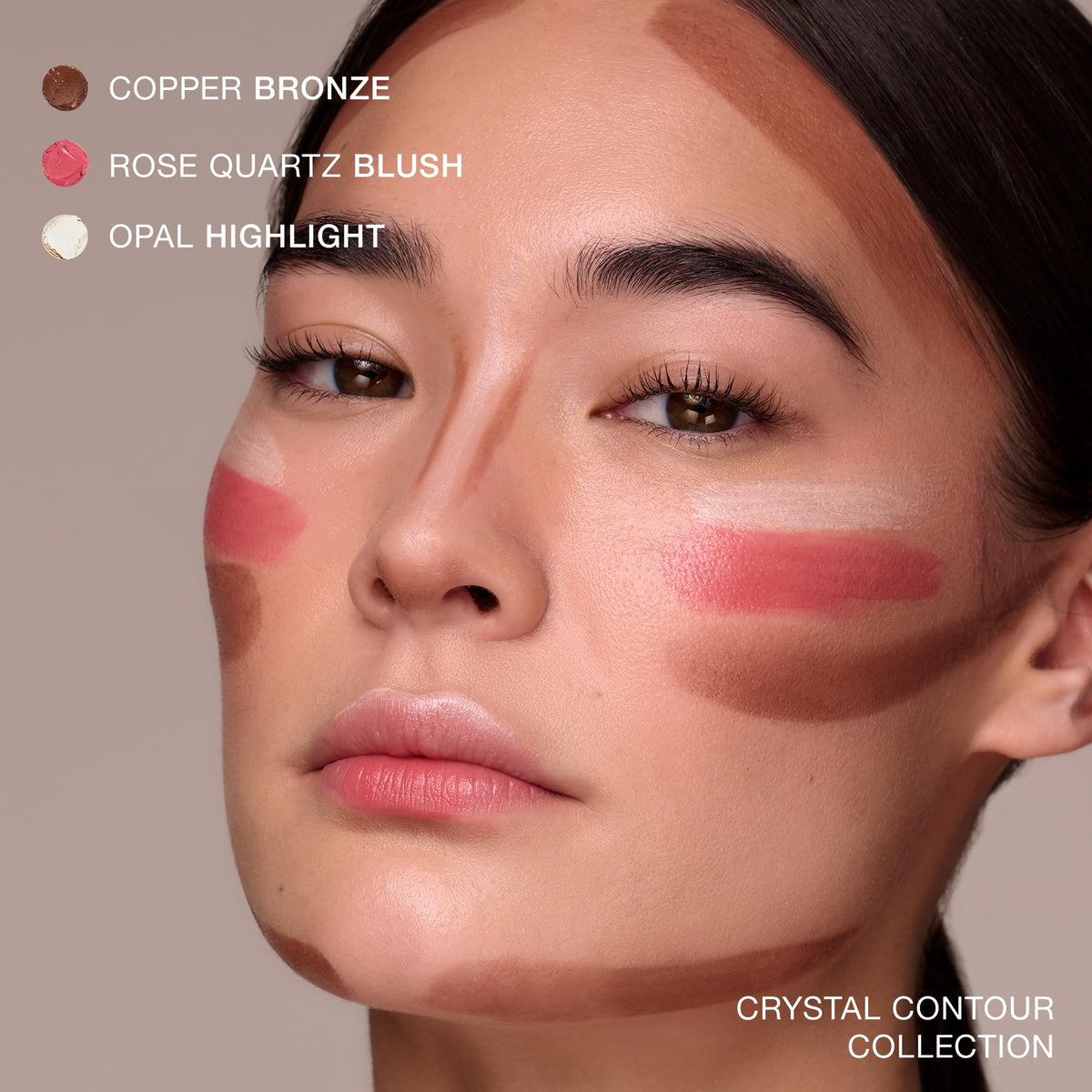 Ogee Face Stick Crystal Collection Trio - Contour Stick Makeup Collection - Certified Organic Contour Palette - Includes Bronzer Stick, Blush Stick & Highlighter Stick Ogee