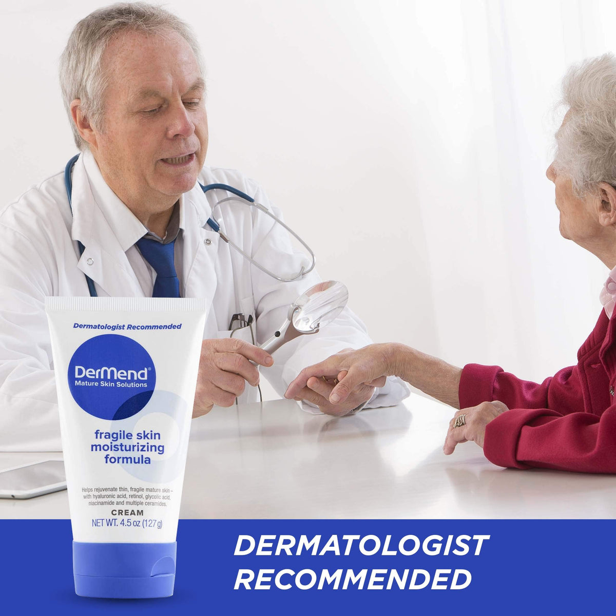 DerMend Fragile Skin Moisturizer 4.5 oz - Firms Aging Skin & Mature Skin Dermend