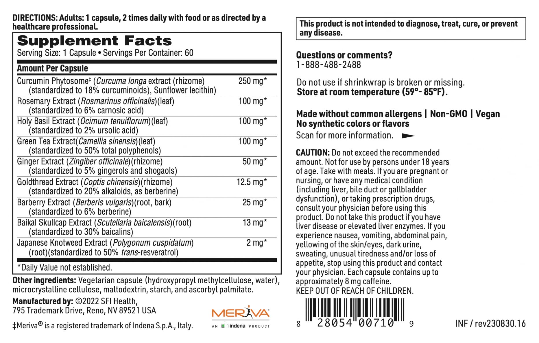 Klaire Labs SFI Health Inflathera - Phytonutrient Blend with Turmeric & Knotweed, Designed to Support Inflammation Response (60 Capsules) SFI Health buy australia supplements