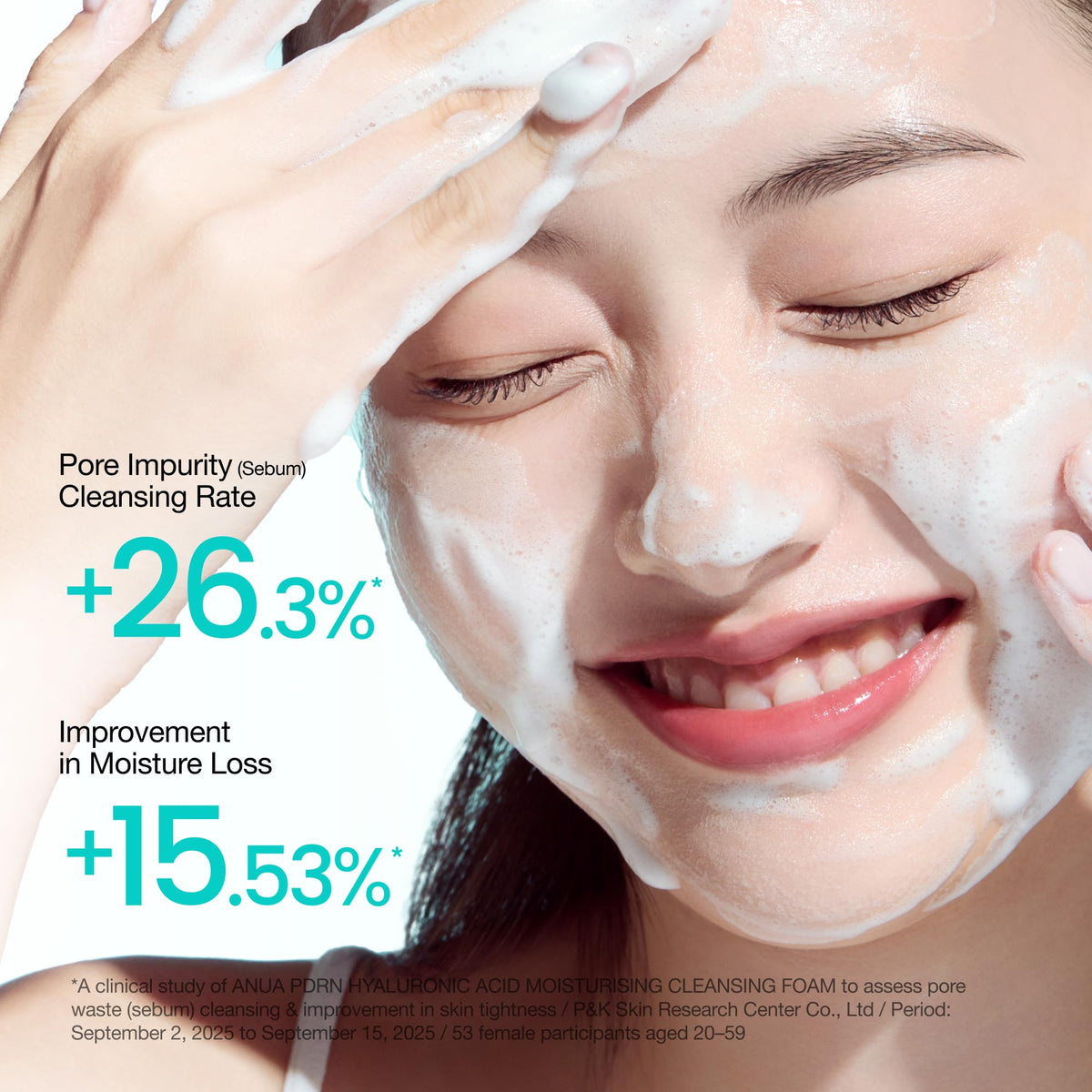 Anua PDRN Hyaluronic Acid Moisturizing Cleansing Foam, 5.07 fl oz ANUA