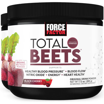 Force Factor Total Beets Superfood Beet Root Powder 2-Pack, Nitrates to Support Circulation, Blood Flow, Nitric Oxide, Energy, Endurance, Stamina