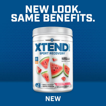 Xtend Sport BCAA Powder Watermelon - Electrolyte Powder for Recovery & Hydration with Amino Acids - 30 Servings Xtend