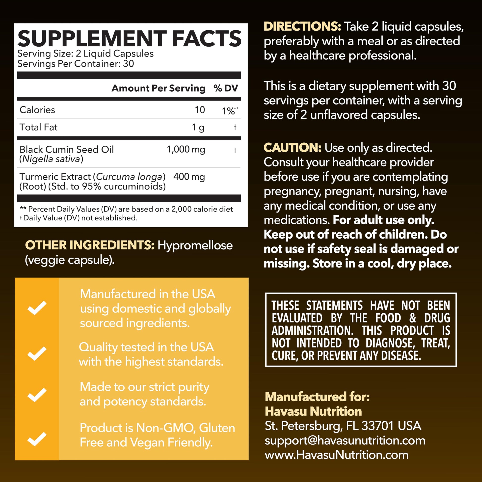 Black Seed Oil Capsules, Vegan, Non-GMO, Cold-Pressed Nigella Sativa, 90ct | 1500mg Per Serving Black Cumin Supplement for Skin Health, Immune Function, and Digestive Health, Unflavored, 30 Servings Gsupps Australia