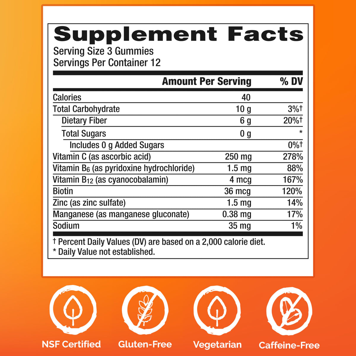 Emergen-C Zero Sugar Immune Support Adult Gummies 36 Count Emergen-C