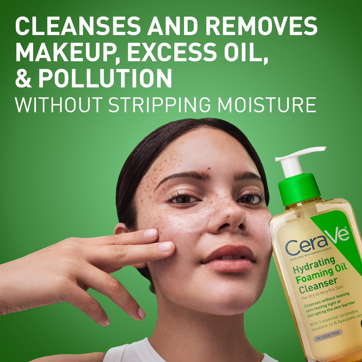 CeraVe Hydrating Foaming Oil Facial Cleanser with Hyaluronic Acid, 19oz CeraVe