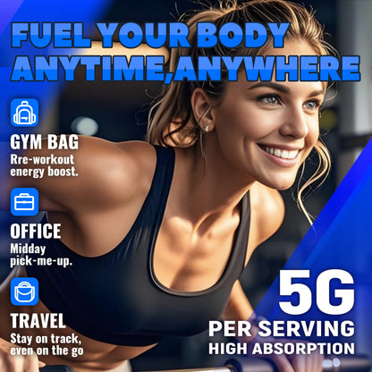 GlucoBio Creatine Monohydrate Gummies (5g) – Pre-Workout Energy & Muscle Growth Support for Men & Women GlucoBio