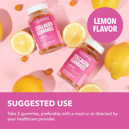 Collagen Gummies With 2500 mcg Biotin, Hair Skin & Nail Support, Lemon | For Women & Men with Biotin, Zinc, Vitamin C & E, Hydrolyzed Collagen, Lemon Flavor, 30 Servings, Hair, Skin & Nail Support Gsupps Australia