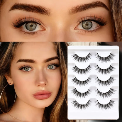 Veleasha Lashes Cat Eye False Eyelashes Wispy Lash Strips Eyelash (G2) Veleasha