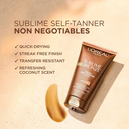 L'Oreal Paris Sublime Bronze Tinted Self Tanning Lotion, Medium Natural Tan 5 fl. Oz L'Oreal Paris