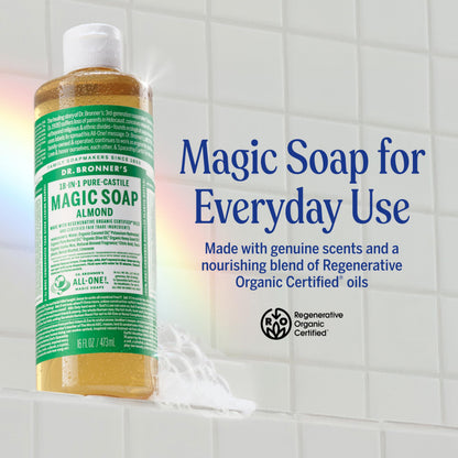Dr. Bronner's Almond Pure-Castile Liquid Soap, Hand Soap, 32 oz Dr. Bronner's