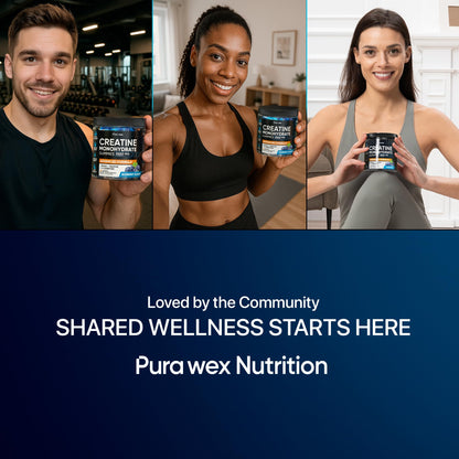 PURA WEX NUTRITION Creatine Monohydrate Gummies 8500mg Complex for Men & Women - Pre Workout Creatine Chews for Muscle Growth, Strength & Energy, PURA WEX NUTRITION