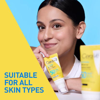 CeraVe Invisible Mineral Sunscreen SPF 50 Face Sunscreen, 1.7oz CeraVe
