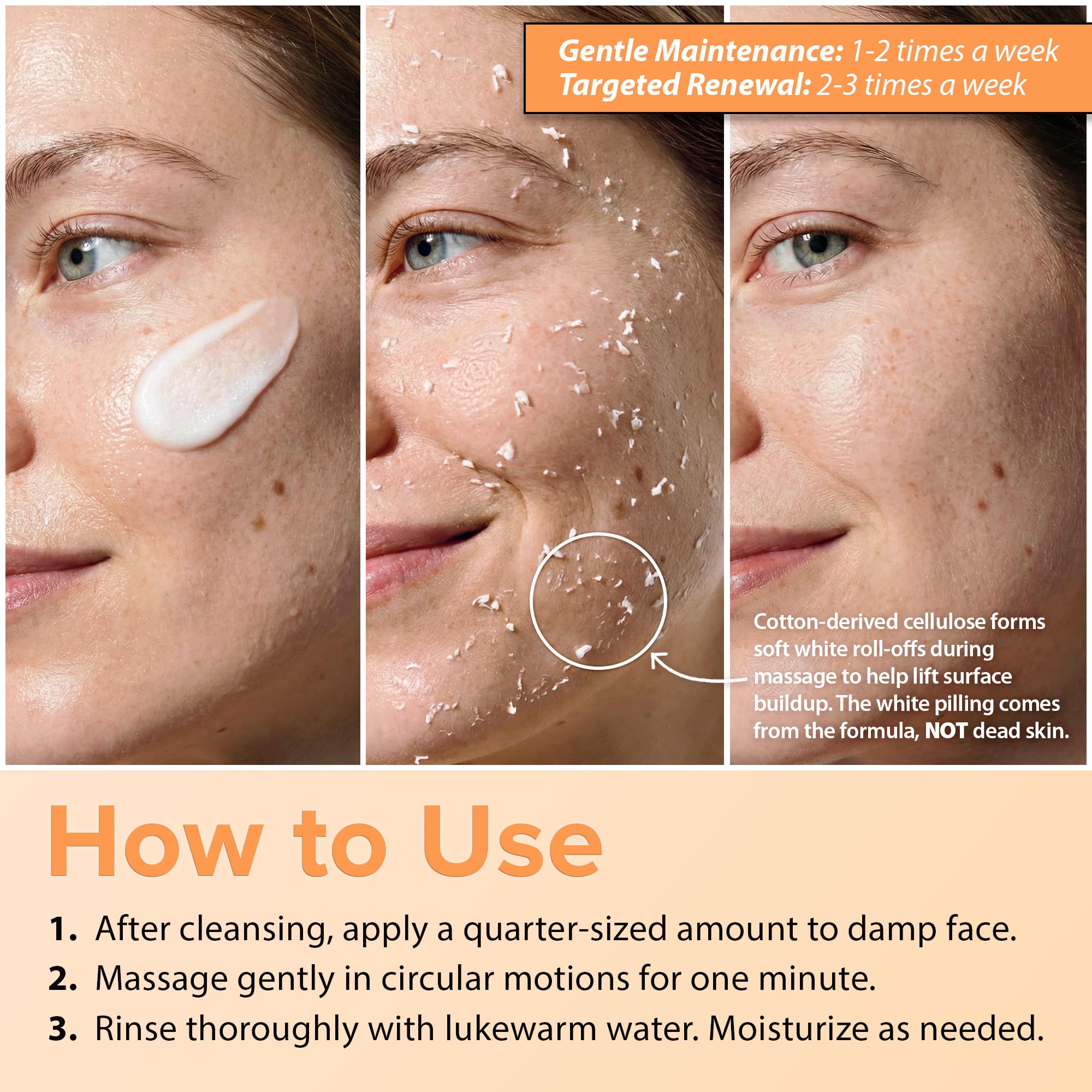 Ebanel Brightening Peeling Gel with Cotton Cellulose, Rice, Papaya, Centella, Hyaluronic Acid for Face and Body, Gentle Exfoliating Face Scrub Gel Peel Wash, Deep Pore Cleanser Minimizer Exfoliator Ebanel buy australia supplements