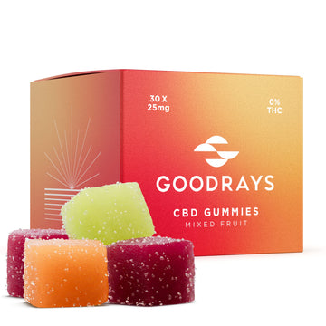 Goodrays - CBD Gummies - High Strength 30 x 25mg Mixed Fruits CBD Edibles Goodrays buy australia supplements