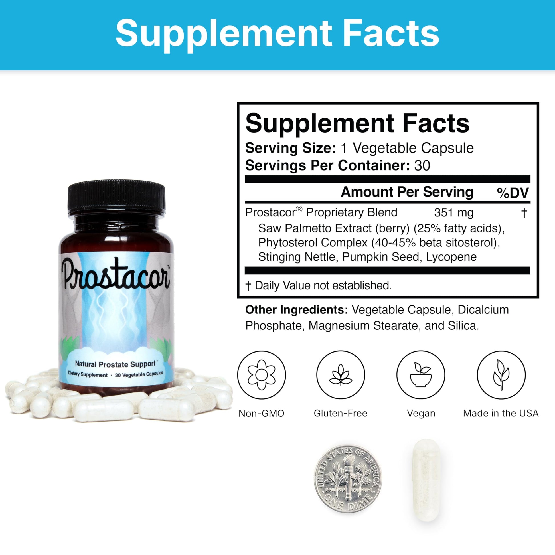 Prostacor - Natural Prostate Support Supplement - Non-GMO, Vegan, Gluten-Free Prostacor buy australia supplements
