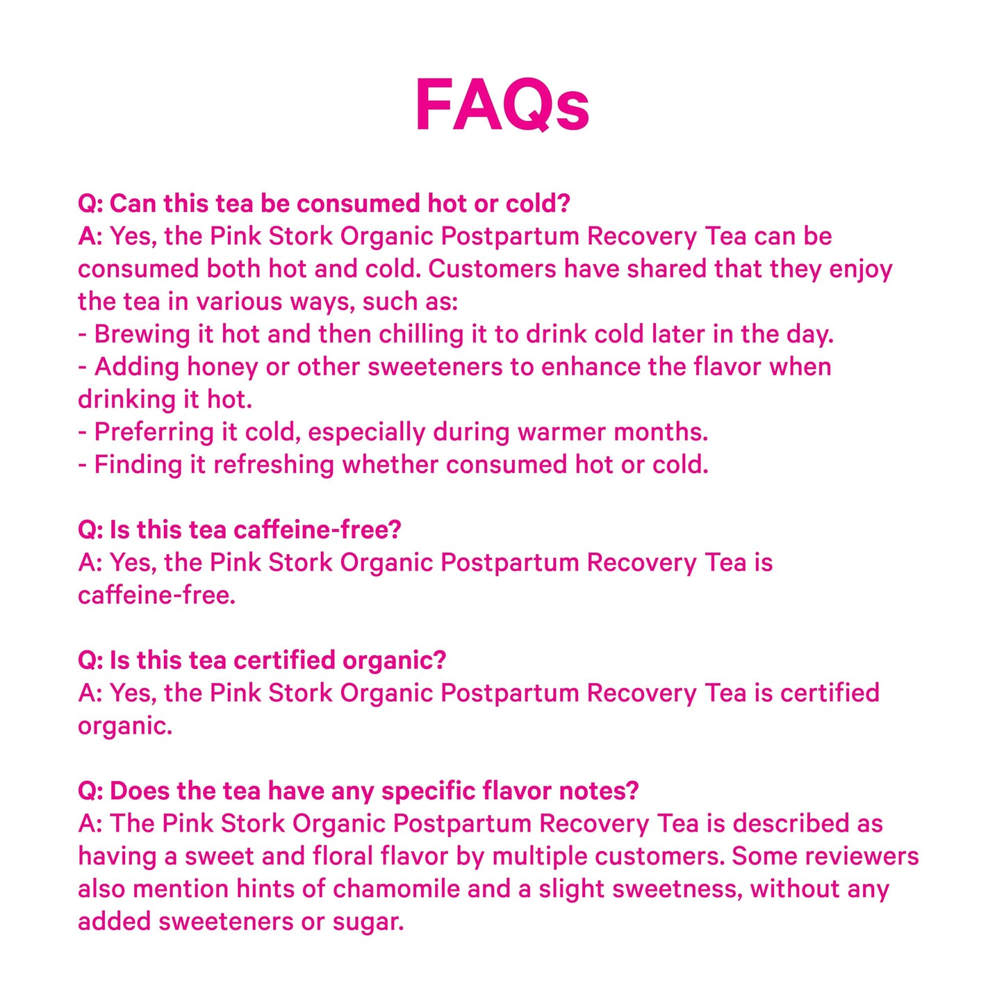 Pink Stork Postpartum Recovery® Herbal Tea, Organic Red Raspberry Leaf with Chamomile, Hormone Balance for Women After Labor & Delivery, Strawberry, Postpartum Essentials, Caffeine-Free, 15 Sachets