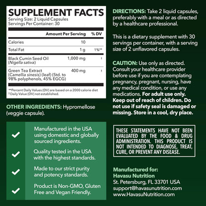 Black Seed Oil Capsules, Vegan, Non-GMO, Cold-Pressed Nigella Sativa, 90ct | 1500mg Per Serving Black Cumin Supplement for Skin Health, Immune Function, and Digestive Health, Unflavored, 30 Servings Gsupps Australia