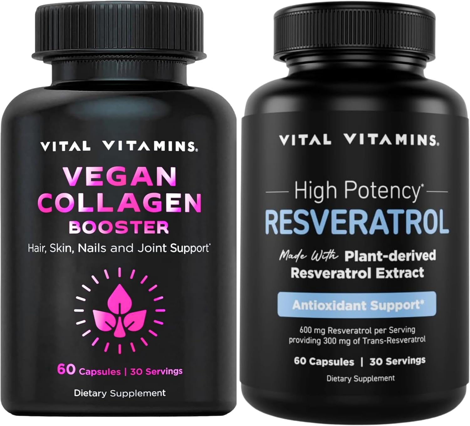 Vital Vitamins Vegan Collagen Booster + Resveratrol Capsules Gsupps Australia