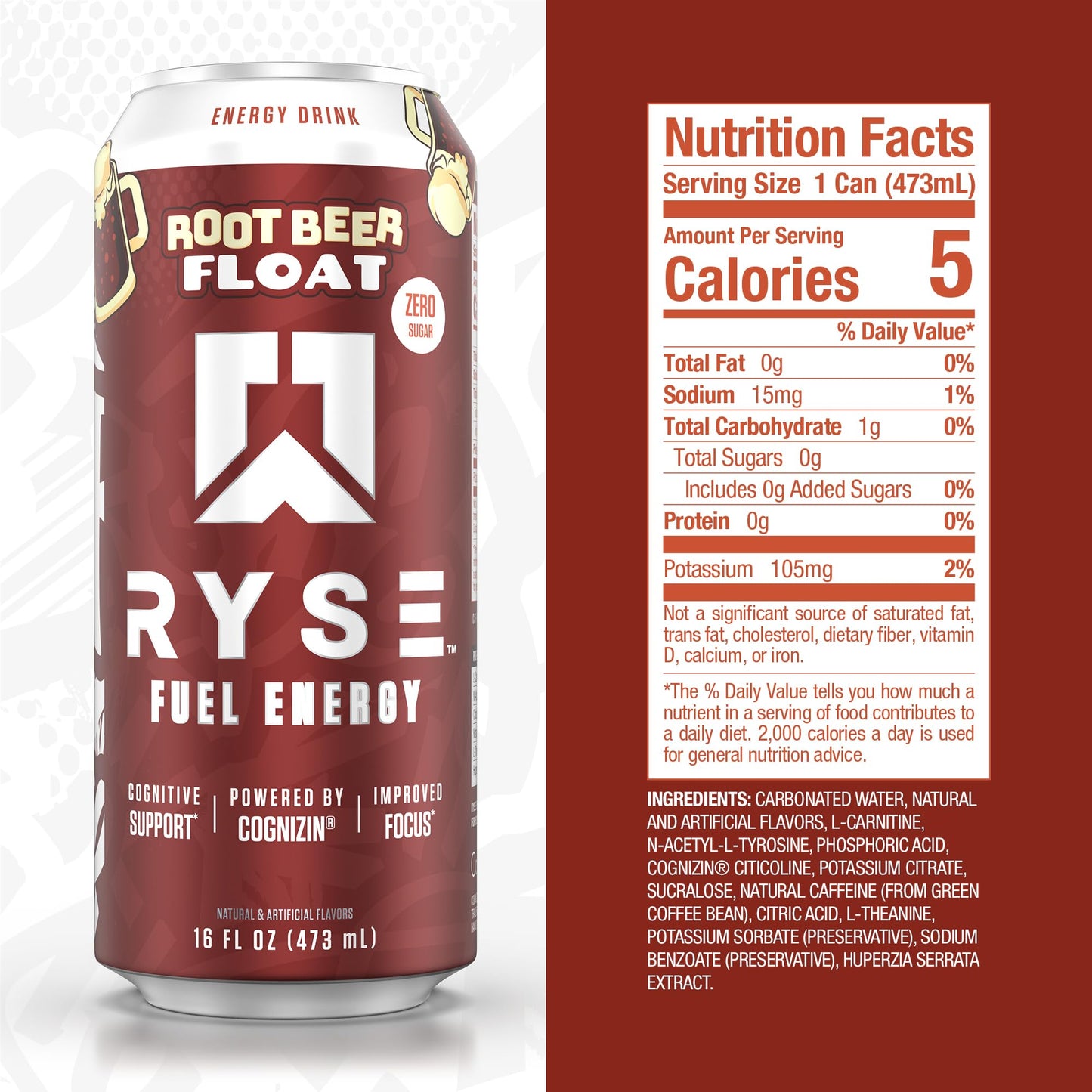 RYSE Fuel Energy Drink - Variety Pack - Sugar Free, Gluten Free & Vegan - 200mg Natural Caffeine, Taurine & Choline for Focus & Energy - No Artificial Colors - 16 fl oz Cans (12-Pack)
