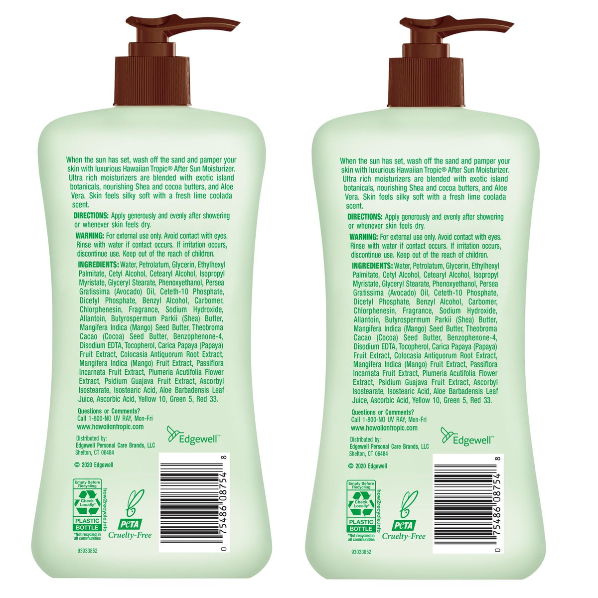 Hawaiian Tropic Lime Coolada After Sun Lotion, 16 Fl Oz (2 Pack) Hawaiian Tropic