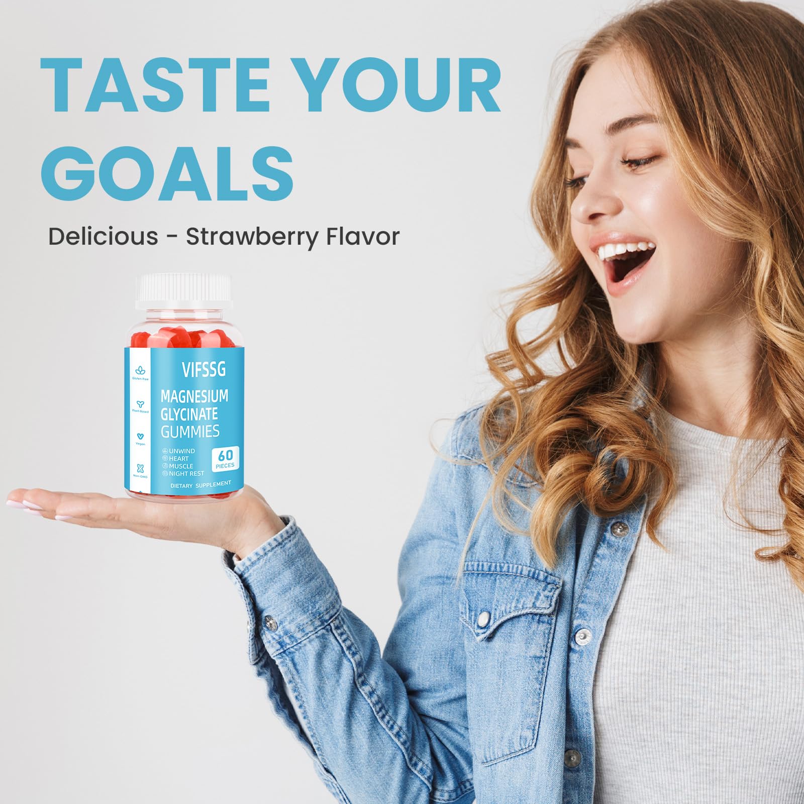 Magnesium Glycinate Gummies 400mg, Sugar Free Gummies with Magnesium L-Threonate 200mg - Magnesium Supplement Chewable Gummies for Women & Men Vegan, Organic Gummies 60 Count VIFSSG buy australia supplements