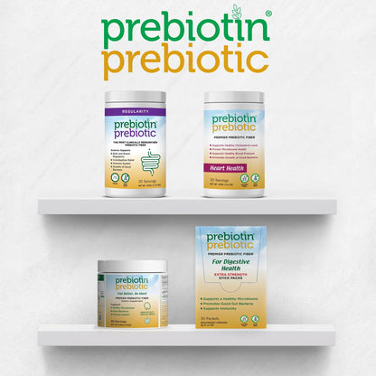 Prebiotin Prebiotic Fiber Supplement Powder  8.68 oz  Supports Digestive Health  High Fiber, Boosts Probiotics, Reduces Hunger  All-Natural, Gluten-Free Prebiotin