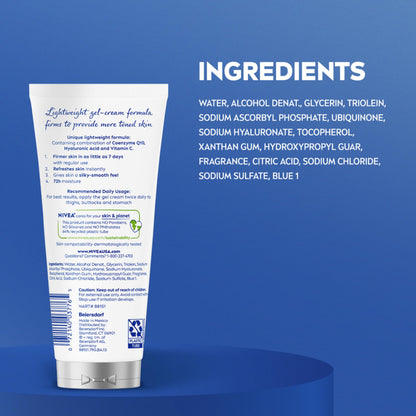 NIVEA Skin Firming & Toning Body Gel Cream with Q10, Hyaluronic Acid and Vitamin C NIVEA