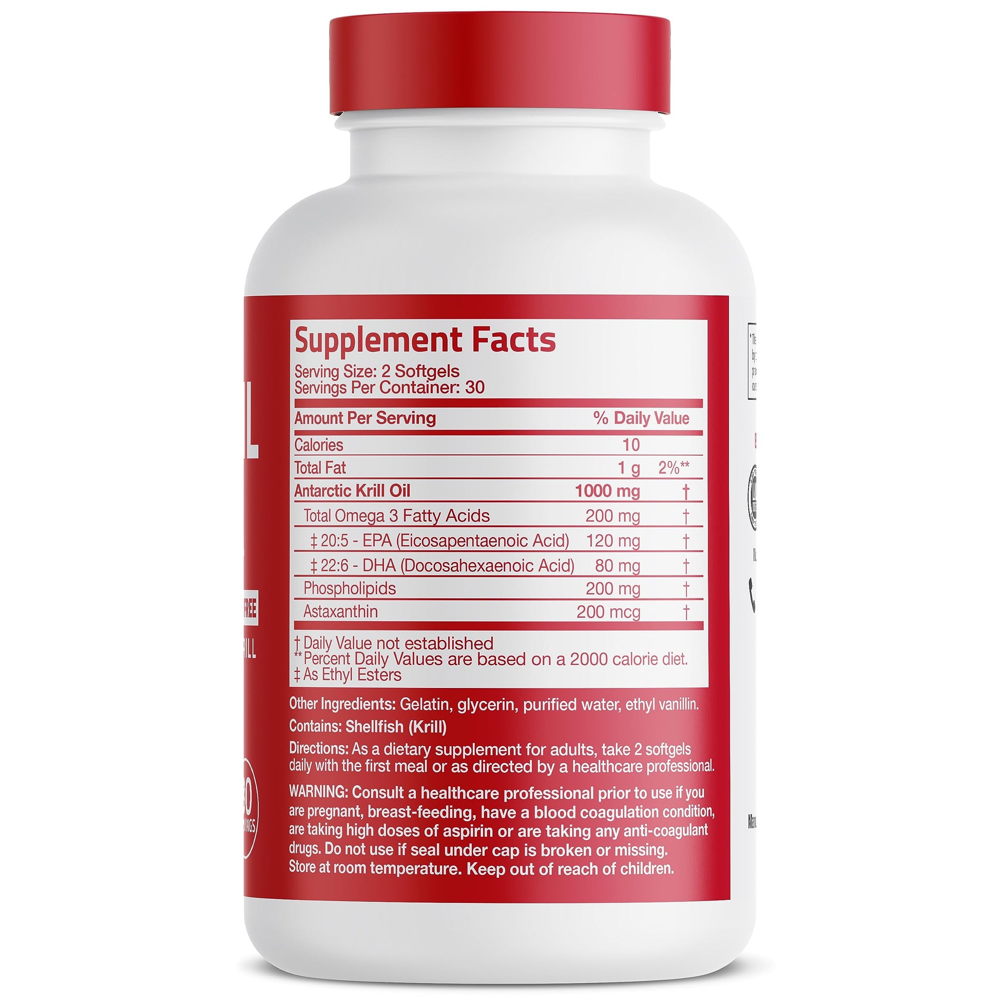 Bronson Antarctic Krill Oil 1000 mg with Omega-3s EPA, DHA, Astaxanthin Bronson buy australia supplements