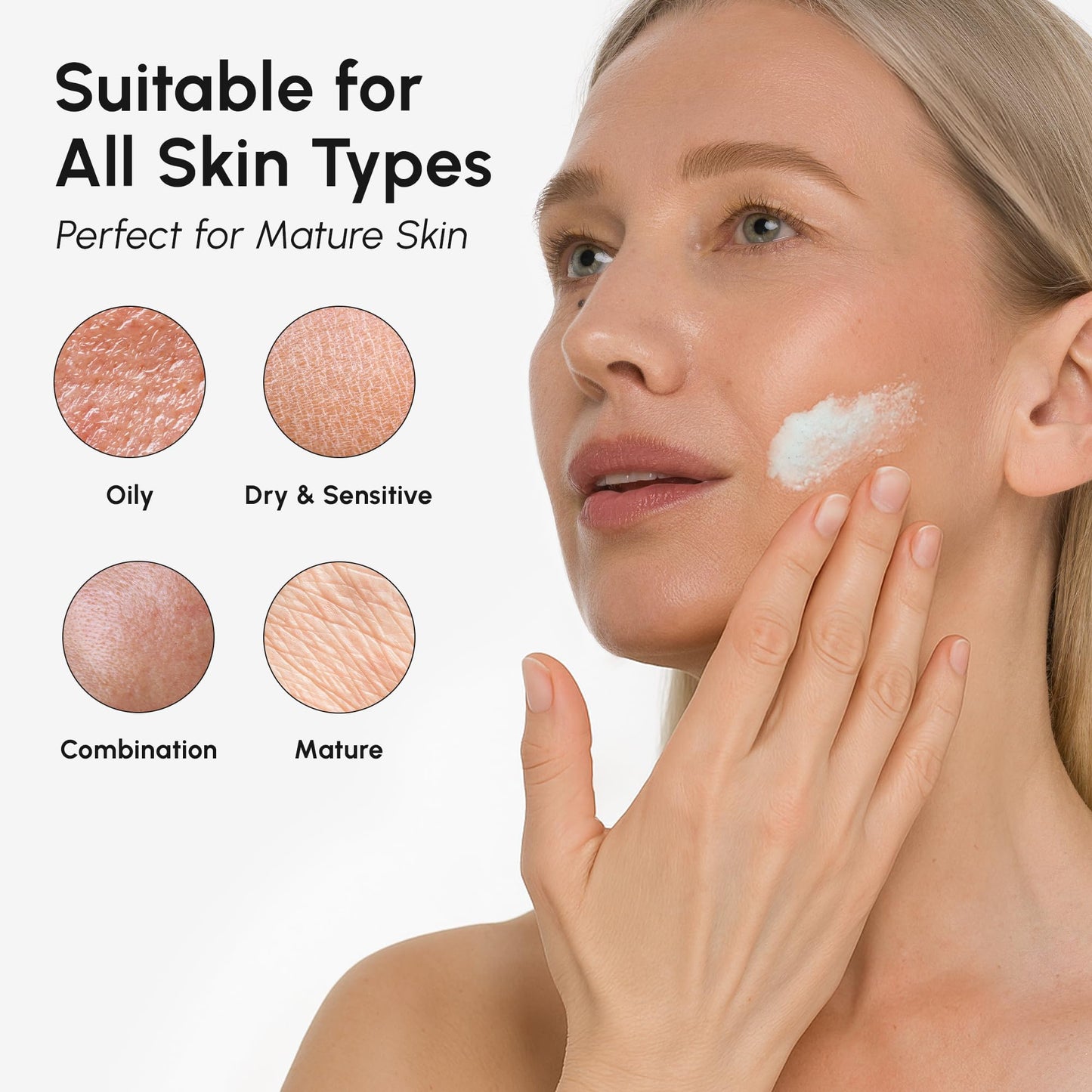 MAREE Face Exfoliator – Microdermabrasion Facial Scrub & Exfoliating Face Wash for Women – Collagen & Glycolic Acid – Gentle Scrub and Exfoliant MAREE