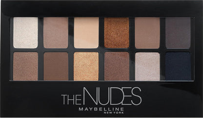 Maybelline The Nudes Eyeshadow Palette Makeup, 12 Pigmented Matte & Shimmer Shades, Blendable Powder, 1 Count MAYBELLINE