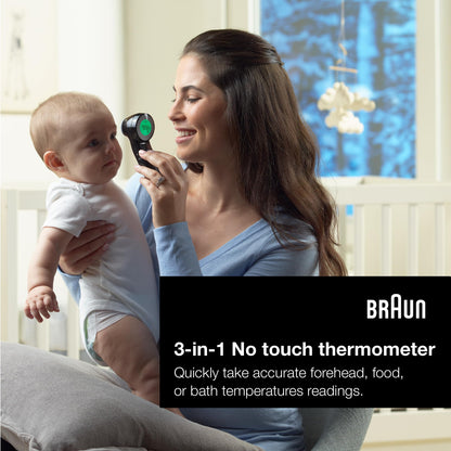 Braun No Touch and Forehead Thermometer - Touchless Thermometer for Adults, Babies, Toddlers & Kids, Color-Coded Fever Guidance, Fast, Reliable, and Accurate Results Gsupps Australia