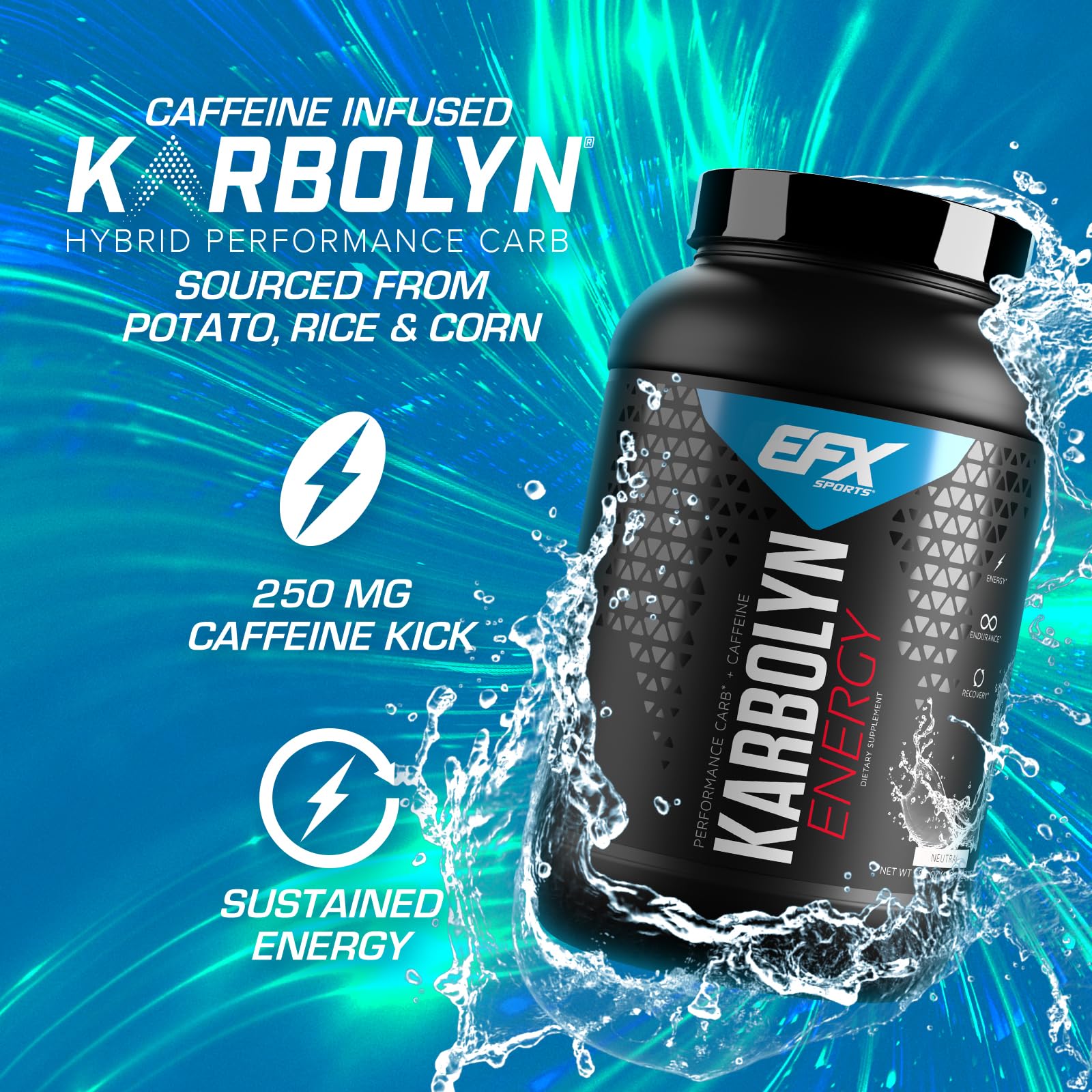 EFX Sports Karbolyn Energy | Performance Carbohydrate Powder + Caffeine | Carb Load EFX Sports buy australia supplements